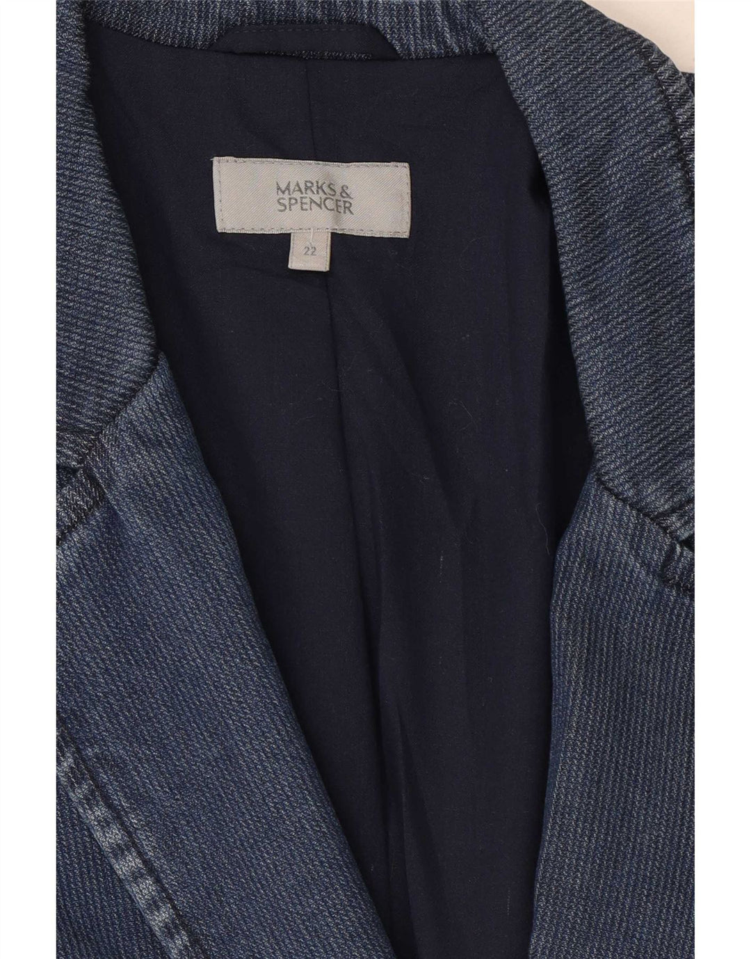 Marks & Spencer ženski sako sa 2 gumba UK 22 3XL tamnoplavi liocel