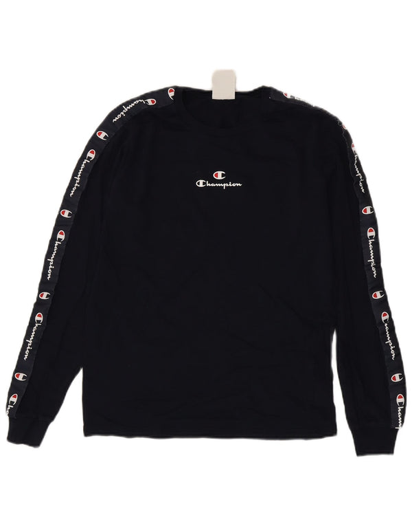 Champion majica dugih rukava za djevojčice s grafikama 13-14 godina XL tamnoplavi pamuk