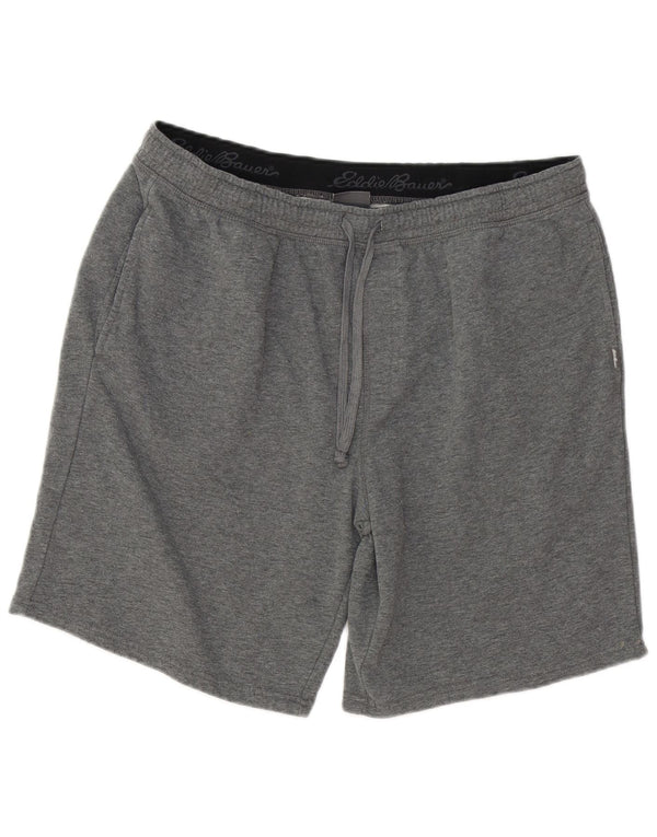 Eddie Bauer Muške sportske kratke hlače XL sivi flekasti pamuk