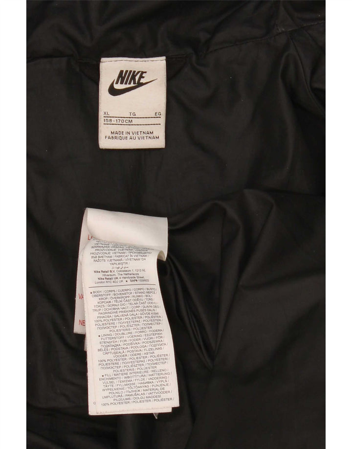 Podstavljena jakna Nike za dječake 13-14 godina XL crna od poliestera