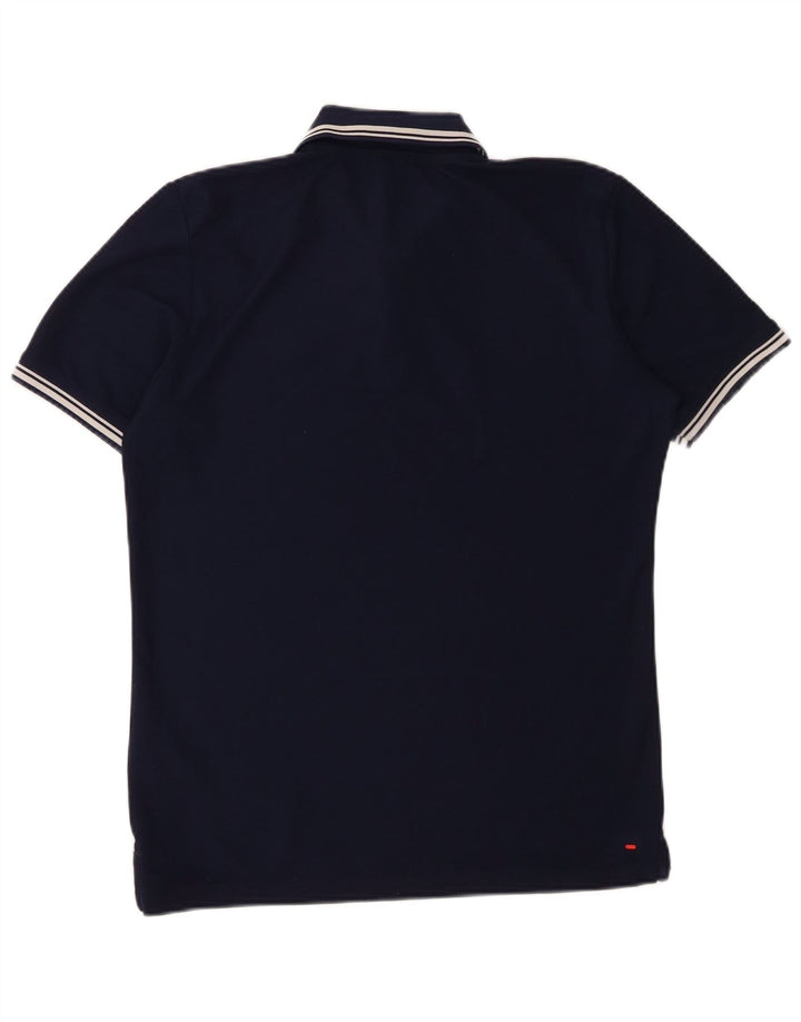 FILA Mens Polo Shirt Large Navy Blue Polyester