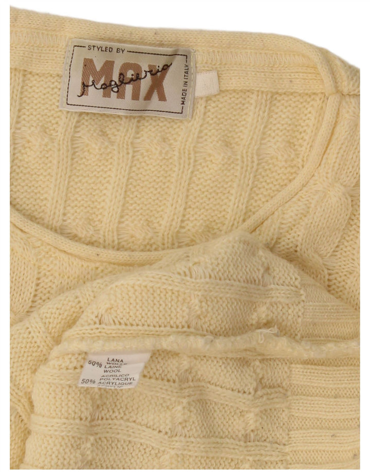 MAGLIERIA muški džemper s okruglim izrezom srednje žute vune