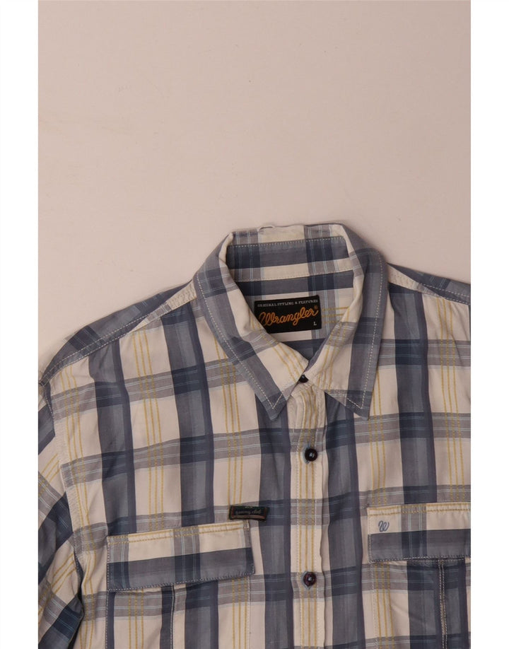 WRANGLER Muška košulja veliki plavi karirani pamuk