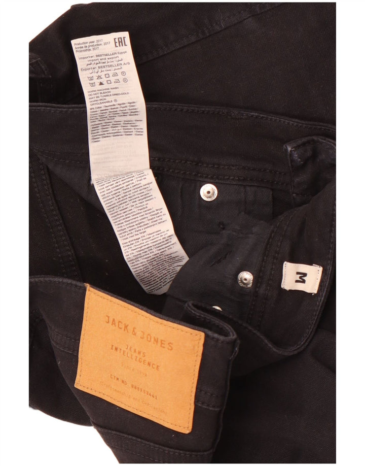 Jack & Jones muške kratke traper kratke hlače srednjeg kroja W32, crni pamuk