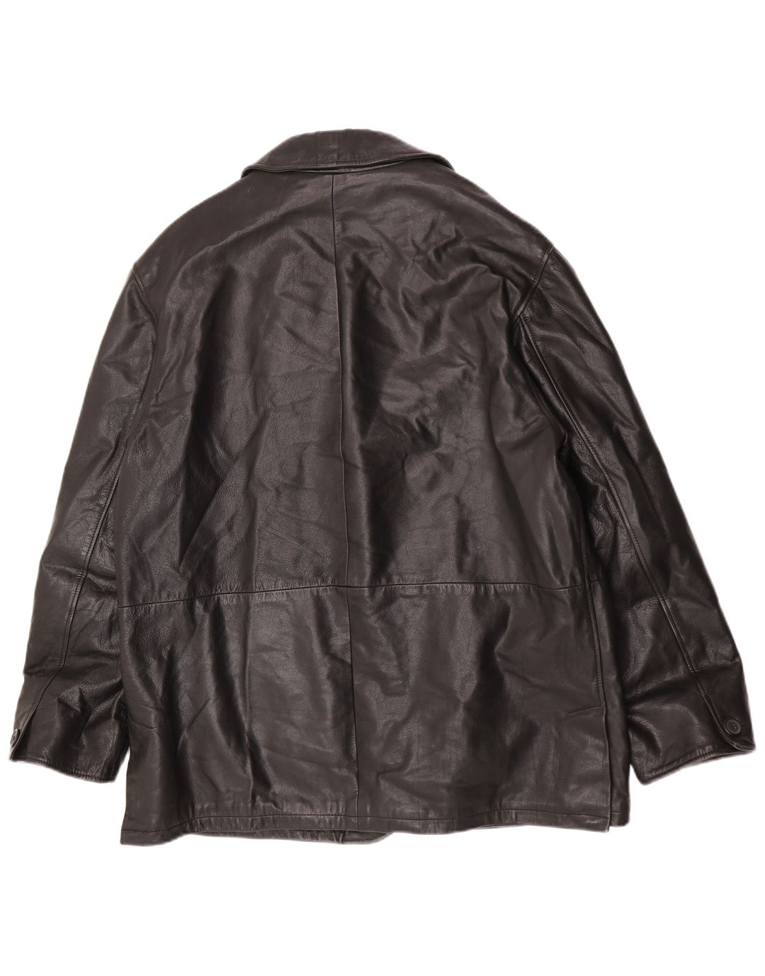 Vintage muška kožna jakna IT 52 XL crna koža