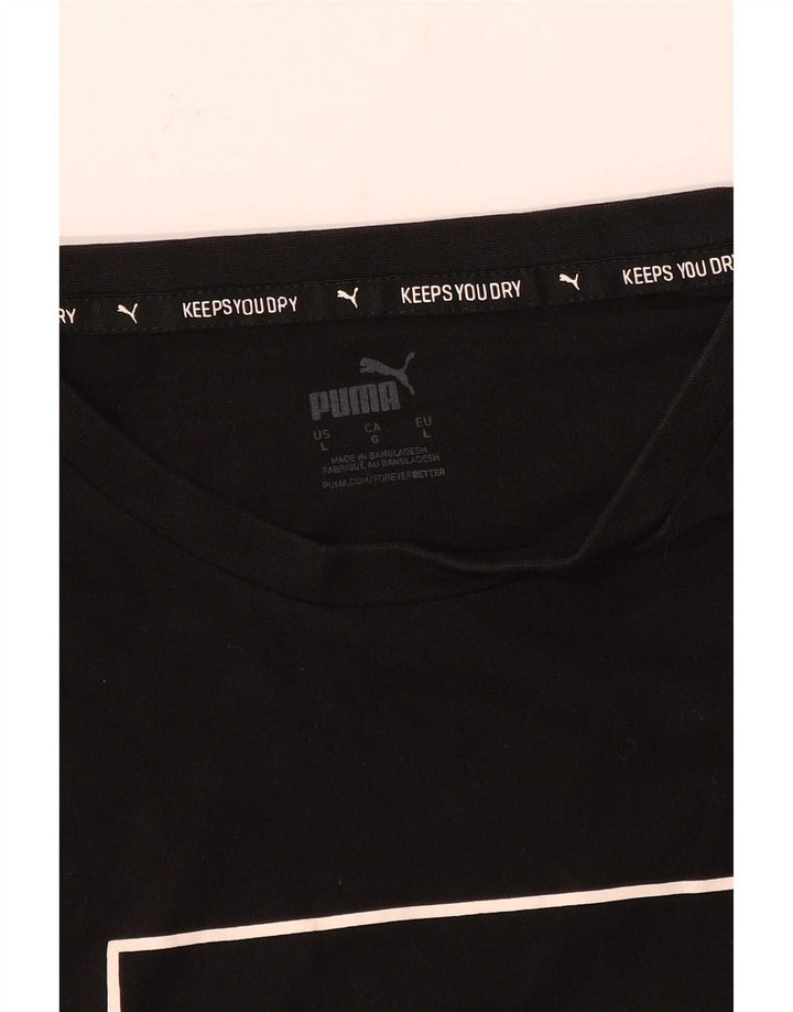 Puma muška velika crna majica s grafičkim motivima