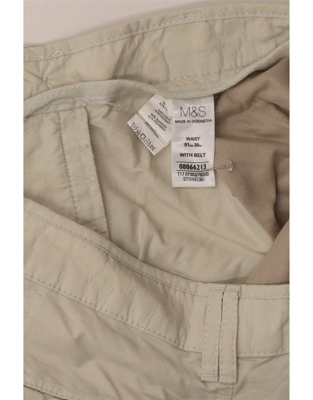 Marks & Spencer muške kargo bermude kratke hlače W36 velike, bež pamuk
