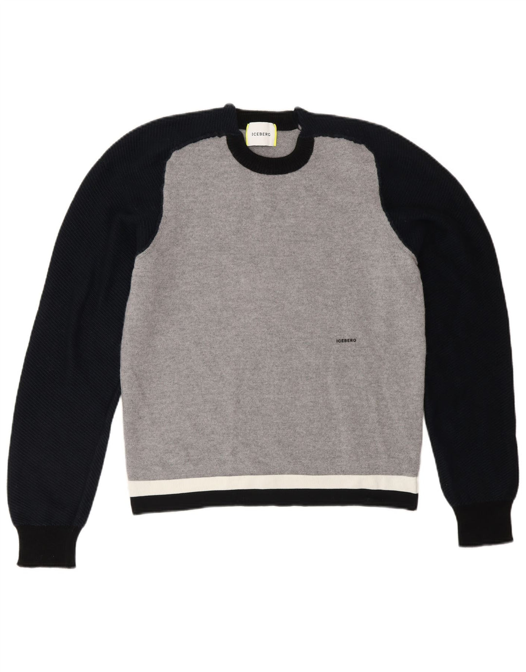 Iceberg ženski džemper s okruglim izrezom UK 12 srednje siva vuna