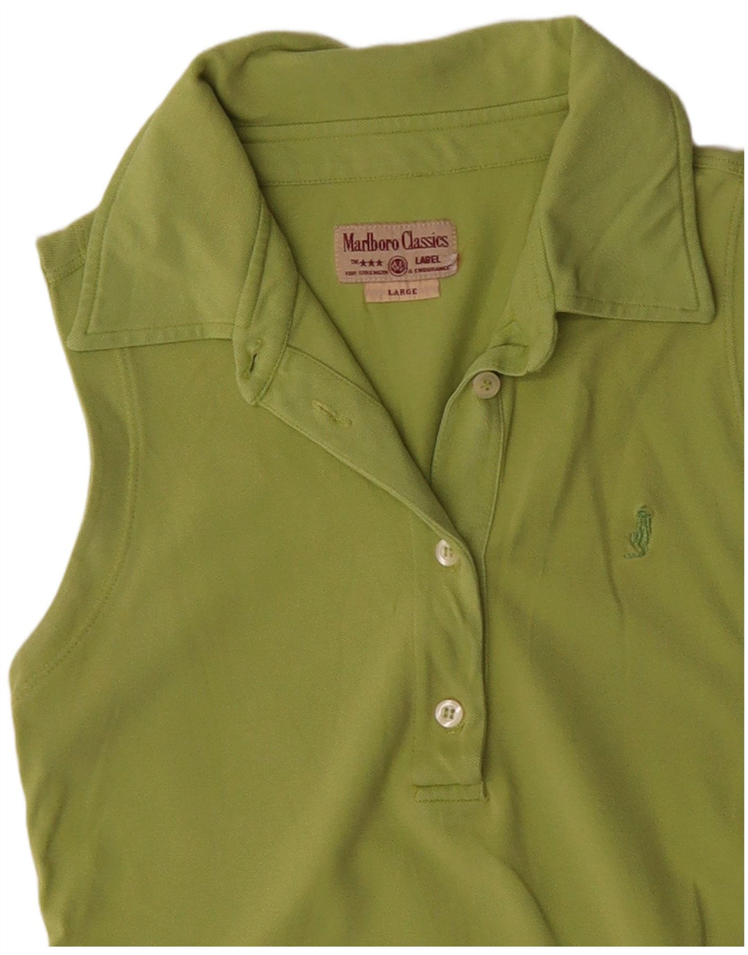MARLBORO CLASSICS Ženska polo majica bez rukava UK 14 Veliki zeleni pamuk