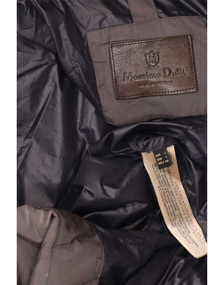 Massimo Dutti ženski podstavljeni kaput s kapuljačom UK 40 veliki sivi poliester