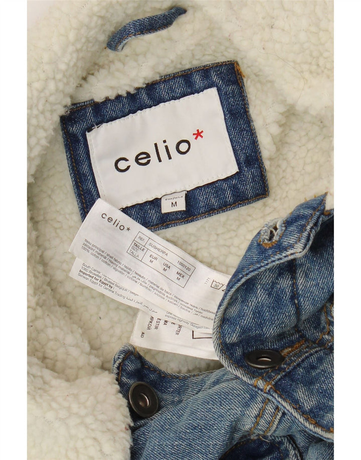 Celio Mens Sherpa traper jakna UK 38 srednje plavi pamuk