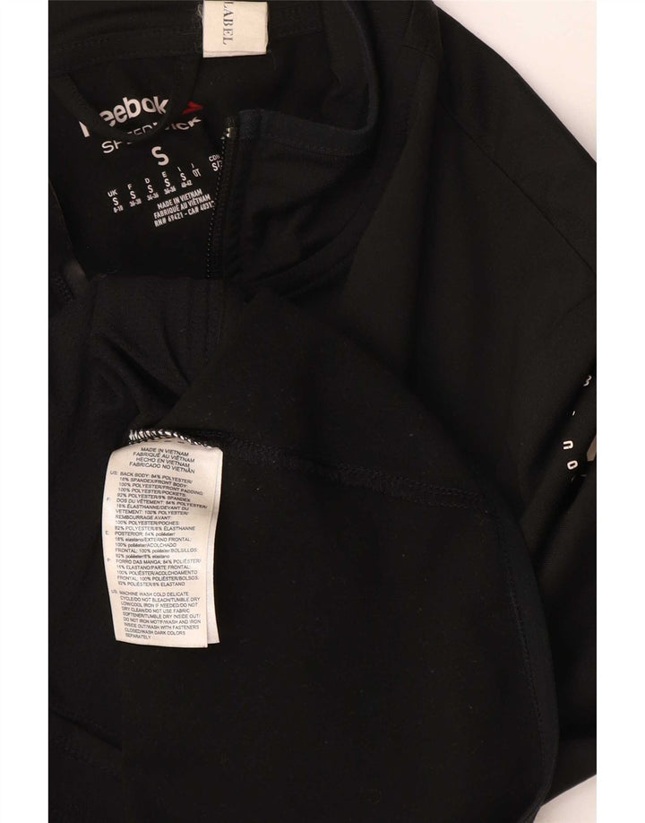 Reebok ženska gornja jakna s grafičkim motivima UK 8/10 mala crna poliesterska