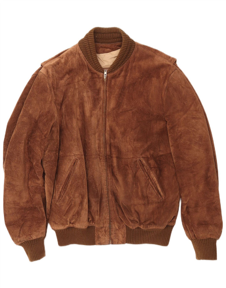 VINTAGE muška bomber jakna od brušene kože IT 52 XL smeđa