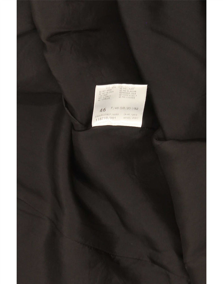 Vintage ženska jakna sako s apstraktnim uzorkom UK 20 2XL crna kamuflažna