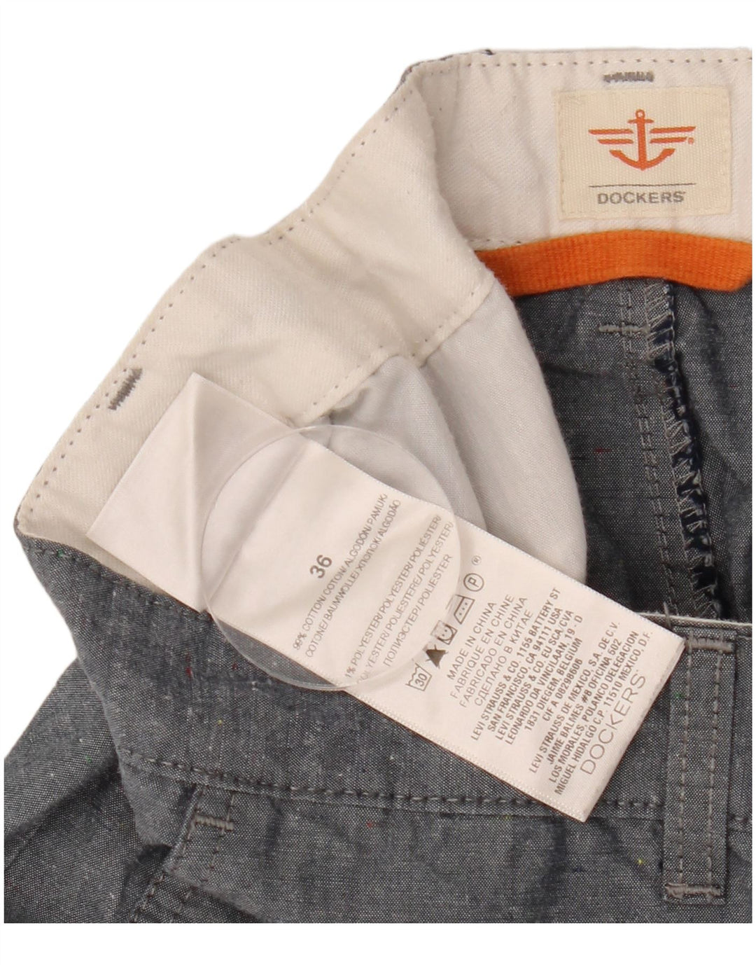 DOCKERS Muške kargo kratke hlače W36, veliki tamnoplavi pamuk