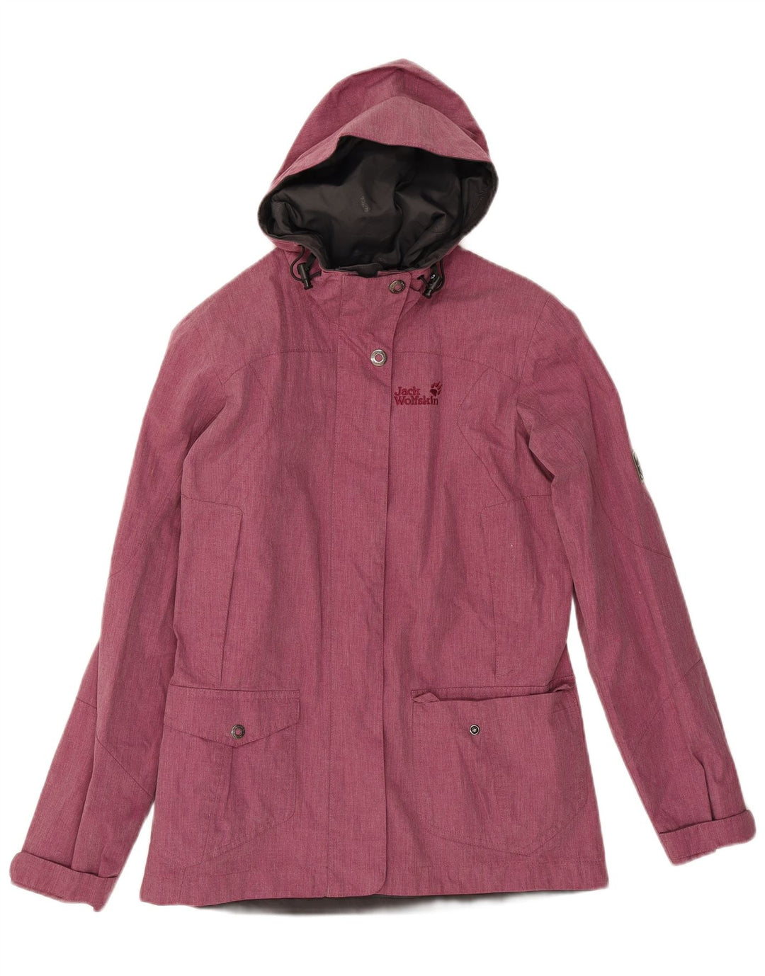 Jack Wolfskin ženska vjetrovka s kapuljačom UK 10 mala ružičasta poliester