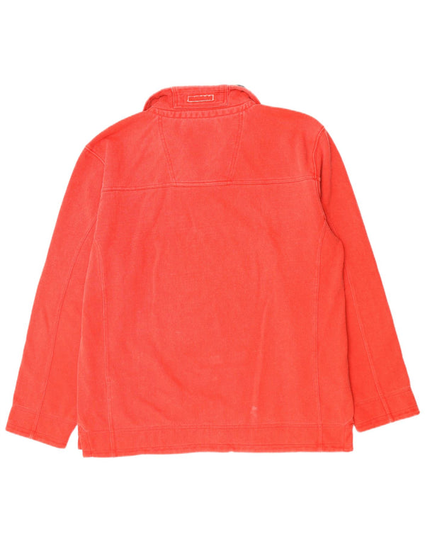 Crew Clothing Muška majica s izrezom s patentnim zatvaračem XL, crveni pamuk