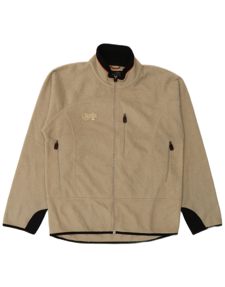 Fila Muška jakna od flisa UK 40 Large Beige Colourblock Poliester