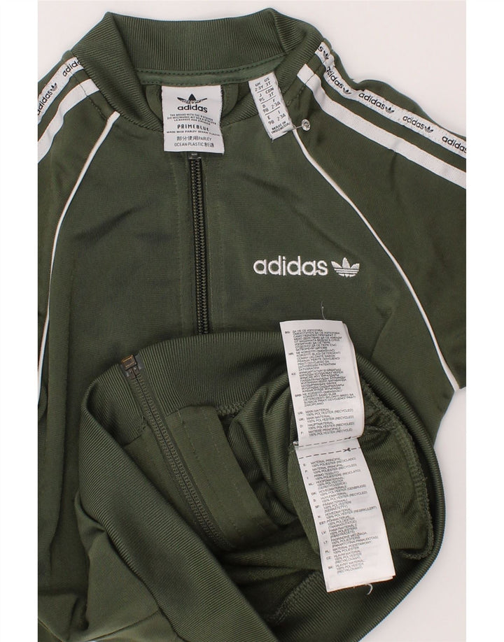 Gornja jakna od trenirke Adidas za djevojčice, 2-3 godine, zeleni poliester