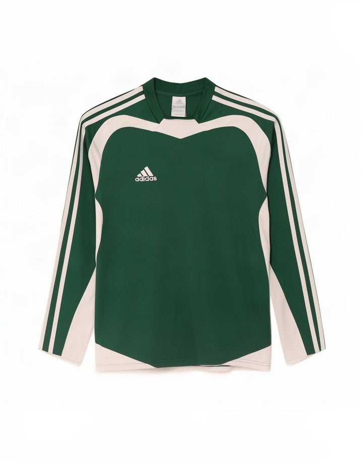 Muška Adidas Climalite majica dugih rukava, mali zeleni poliester u boji