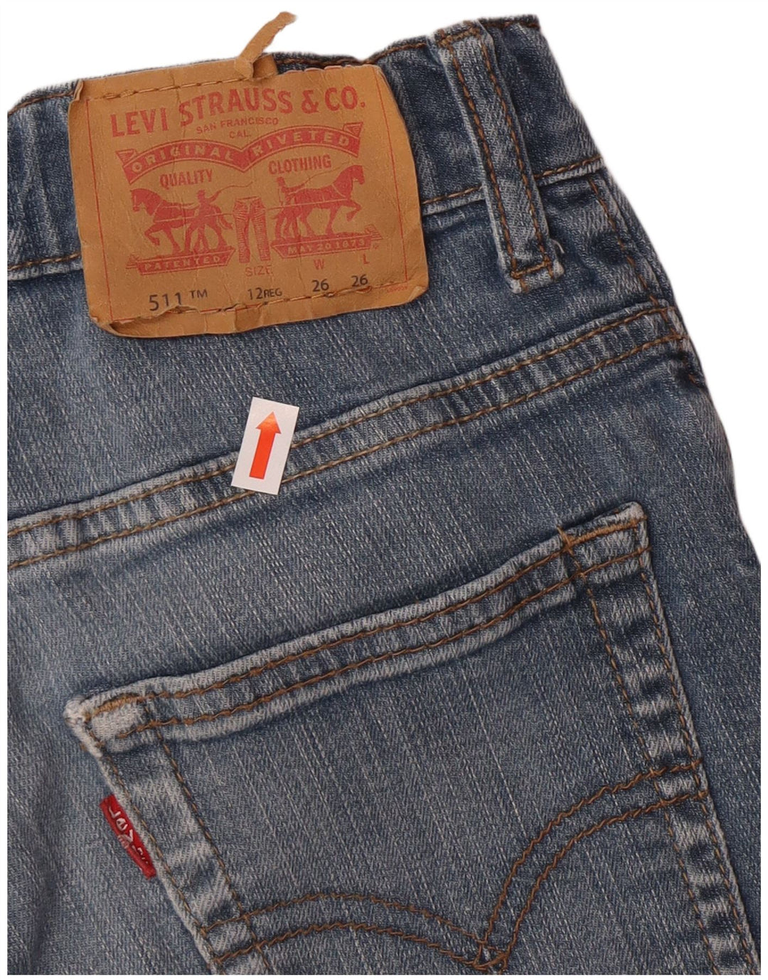 Levi's Boys 511 uske traperice 11-12 godina W26 L26 plave pamučne klasične