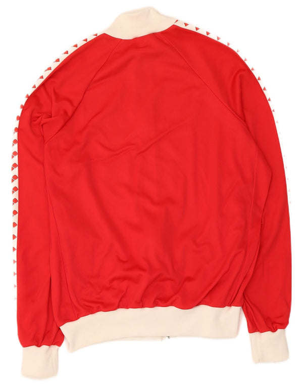 Arena Mens Graphic Tracksuit Top Jacket Medium Red Colourblock Polyamide