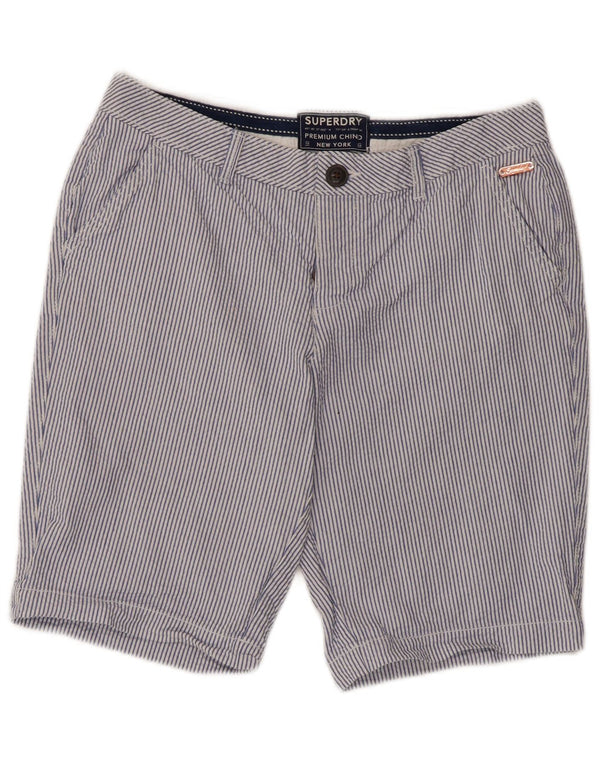Superdry ženske chino kratke hlače UK 8 Small W30 pamuk s plavim prugama