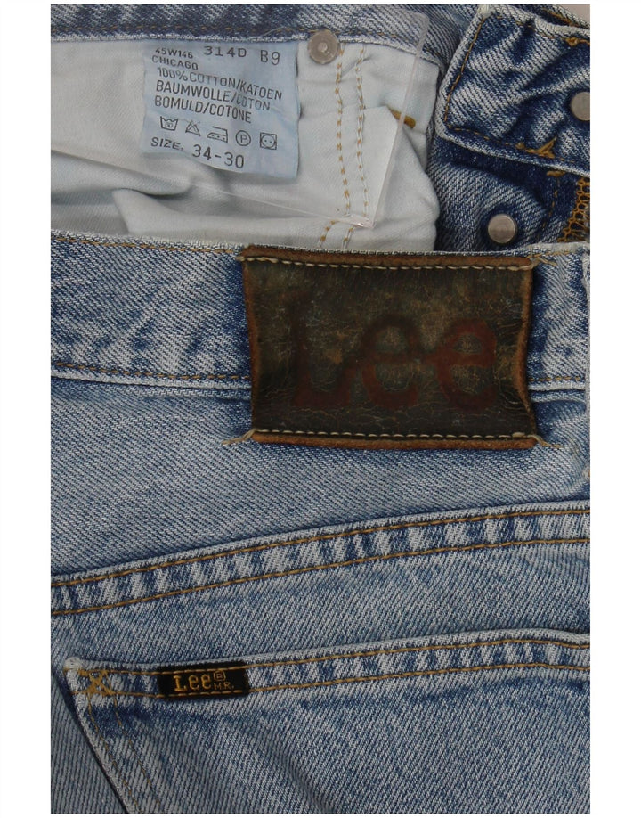 Lee muške ravne traperice W34 L30 plavi pamuk