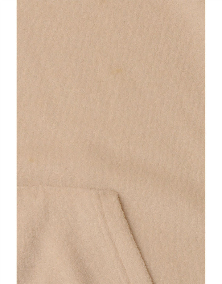 PUMA Womens Oversized Velour Hoodie Jumper UK 10 Small Beige Polyester