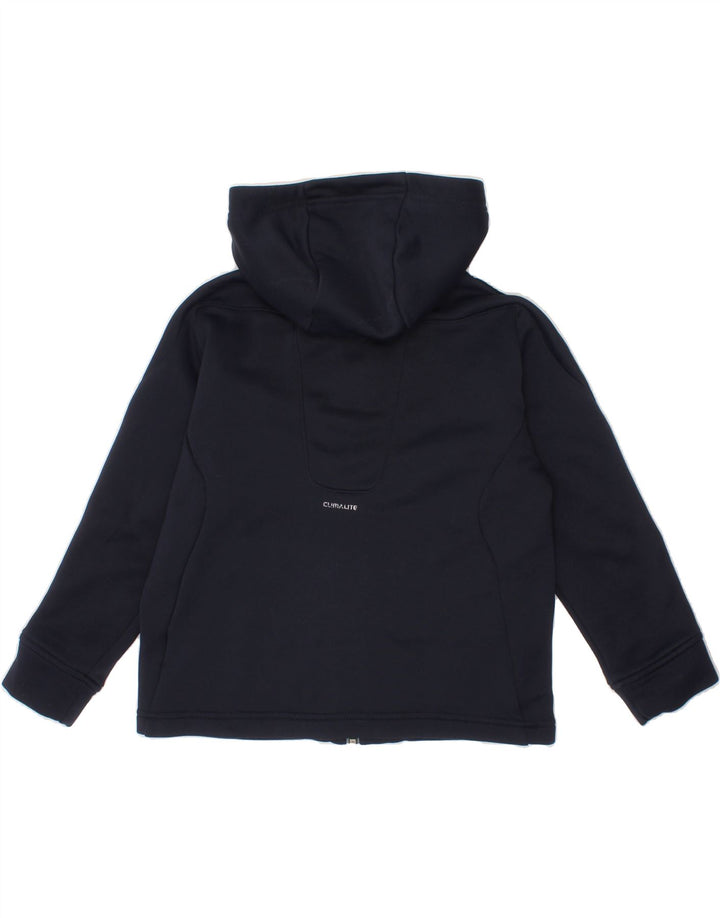 ADIDAS Boys Zip Hoodie Sweater 4-5 Years Black Vintage Adidas and Second-Hand Adidas from Messina Hembry 