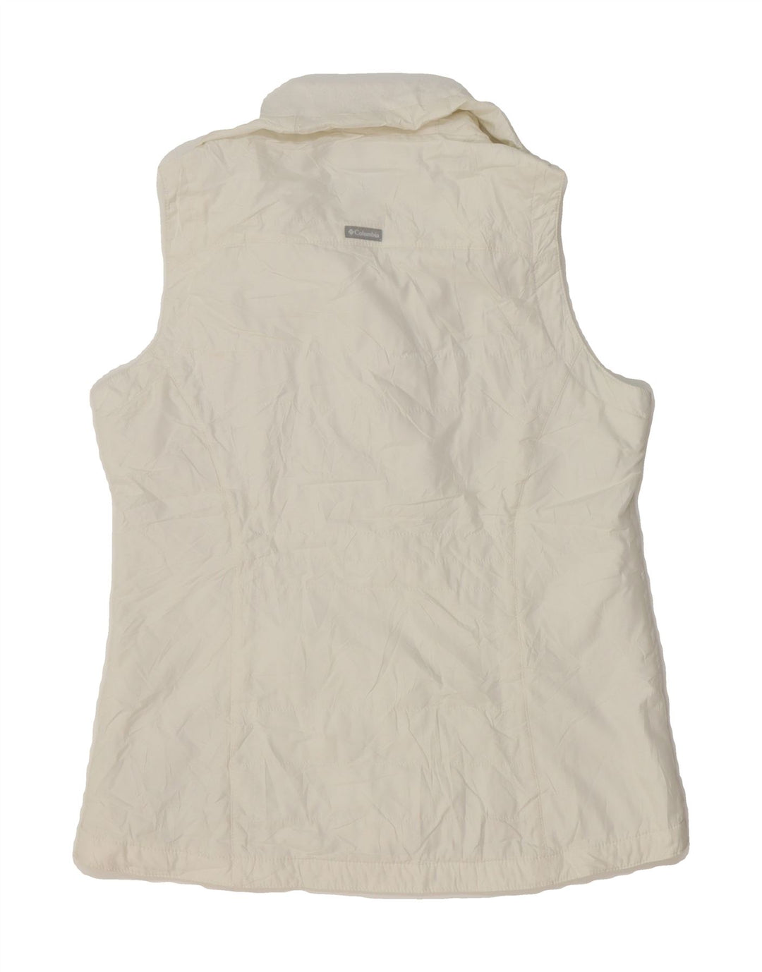 COLUMBIA Womens Gilet UK 12 Medium White Polyester Vintage Columbia and Second-Hand Columbia from Messina Hembry 
