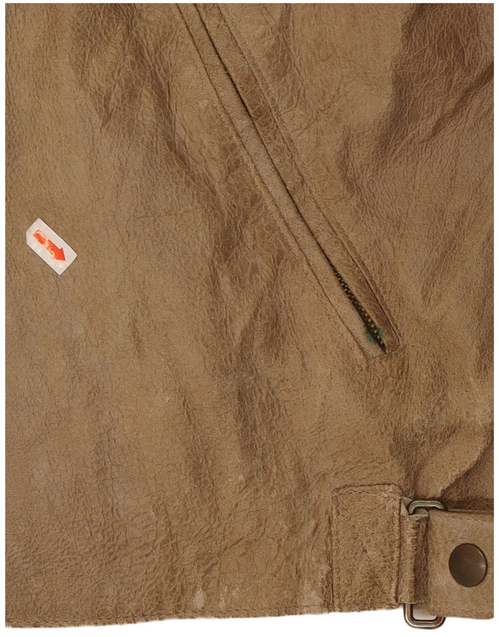 ANDREA D'AMICO muška kožna trkaća jakna IT 56 XL bež koža