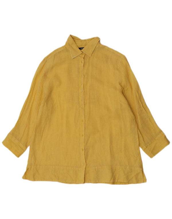 ELENA MIRO Ženska prevelika košulja 3/4 rukava UK 18 XL žuta