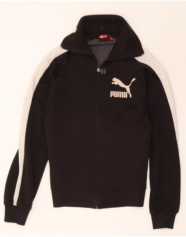 Puma muška trenirka s grafičkim motivima, gornja jakna srednje crne boje, poliester