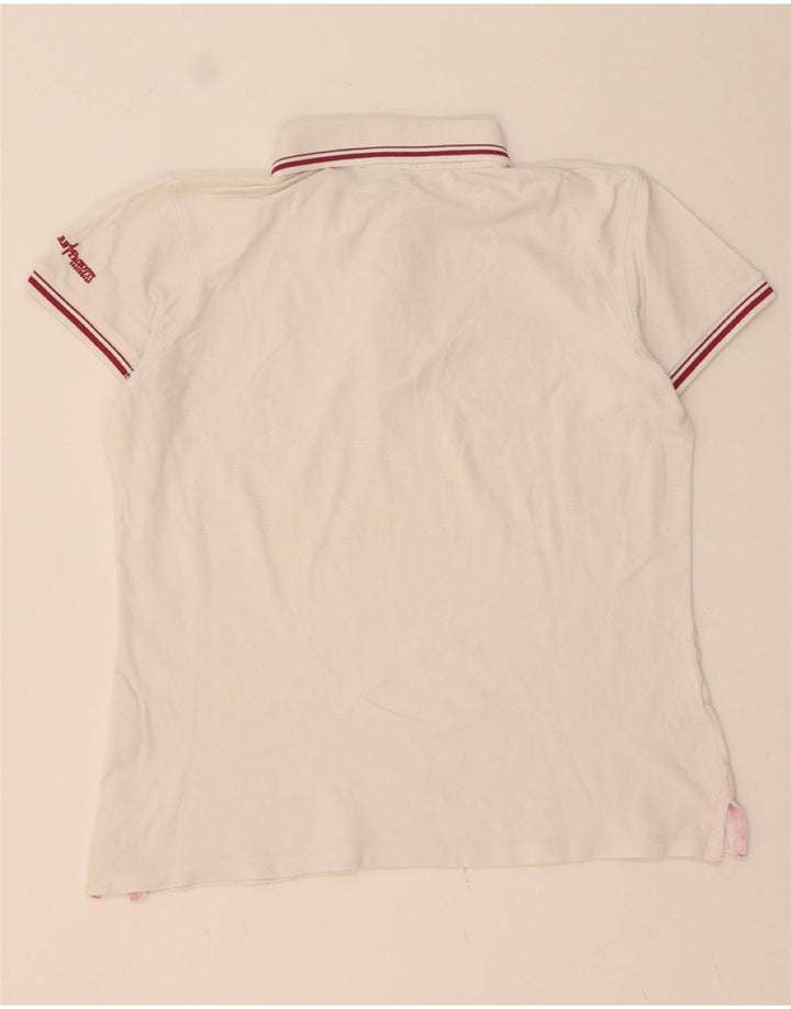 CESARE PACIOTTI Womens Polo Shirt UK 14 Medium White Cotton Vintage Cesare Paciotti and Second-Hand Cesare Paciotti from Messina Hembry 
