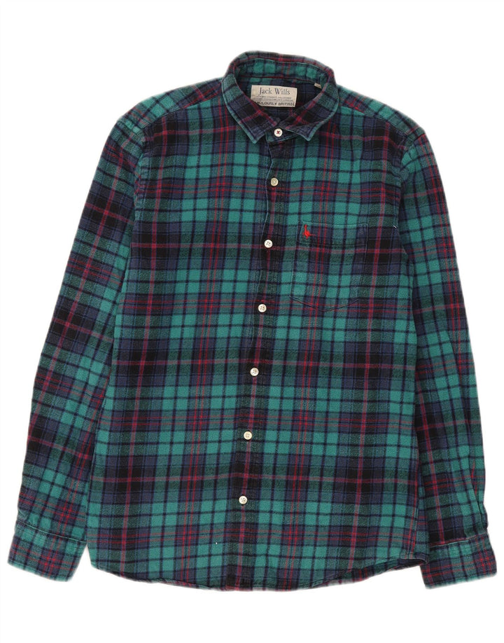Jack Wills muška flanelska košulja srednje zelene karirane boje