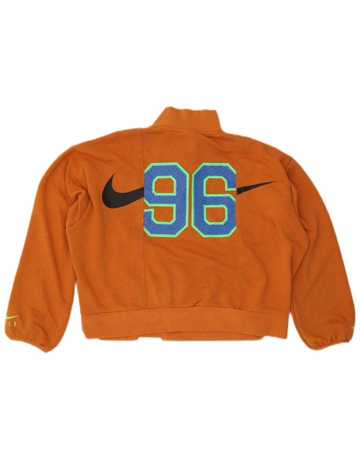 Nike Ženski Dri Fit Graphic Oversized Sweatshirt Jumper UK 10 Small Orange