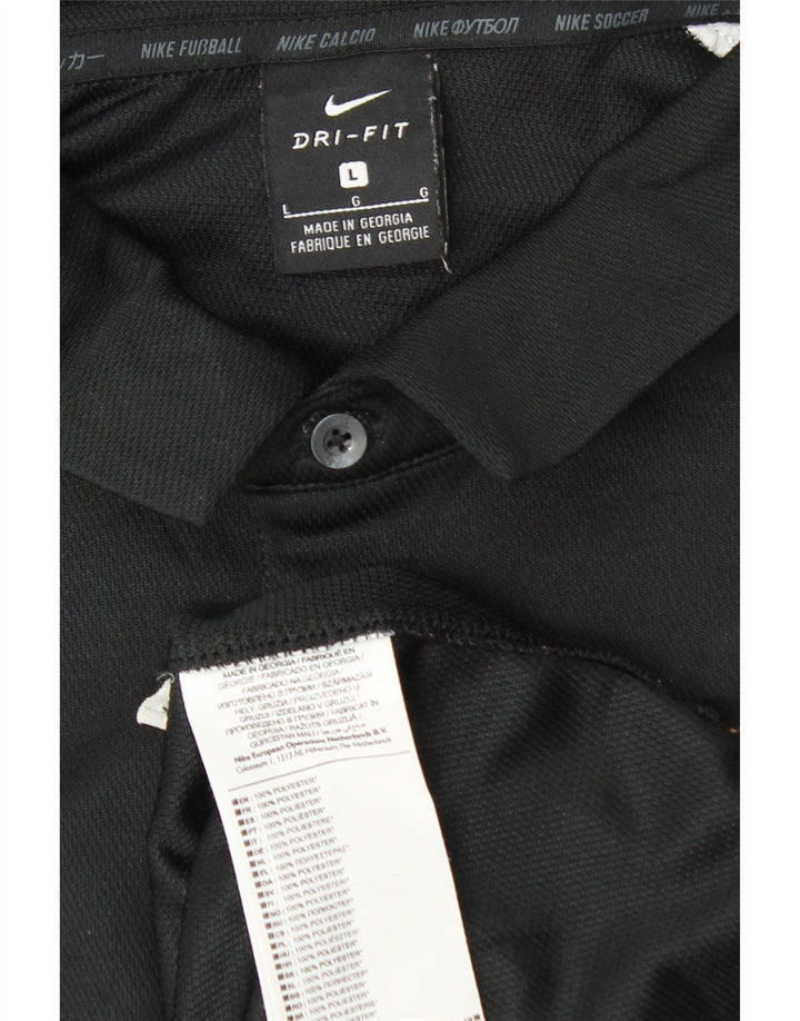 Nike muška Dri Fit grafička polo majica velika crna poliesterska boja