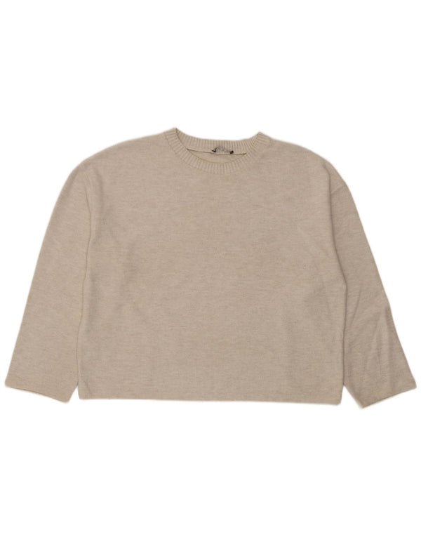Zara ženska majica s dugim rukavima UK 16 Large Off White