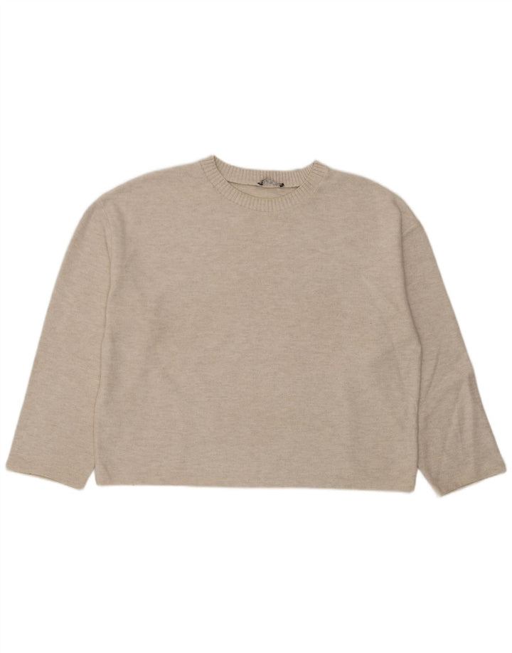 Zara ženska majica s dugim rukavima UK 16 Large Off White