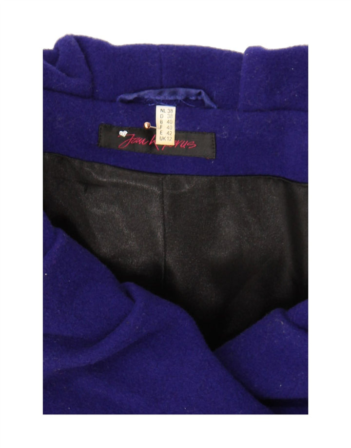 VINTAGE Womens Double Breasted Overcoat UK 12 Medium Blue Wool Vintage Vintage and Second-Hand Vintage from Messina Hembry 