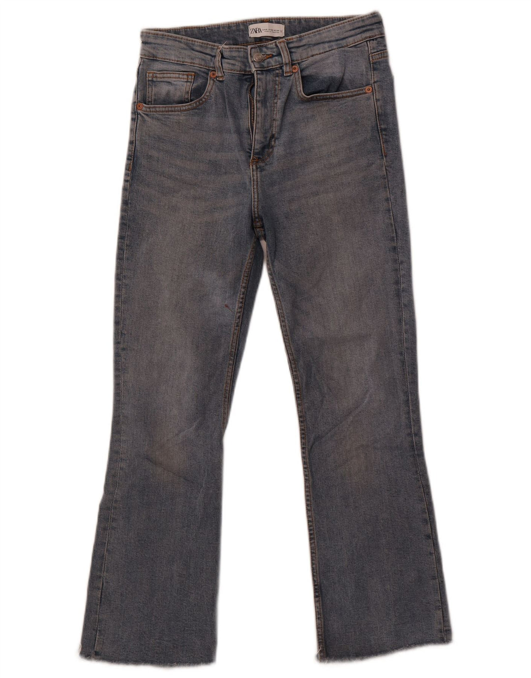 Zara ženske crop bootcut traperice EU 38 male W28 L26 plavi pamuk