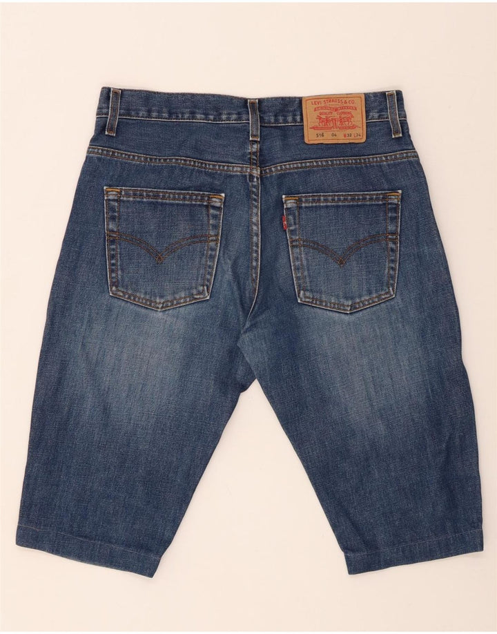 Levi's muške kratke traper hlače 516 W32 srednje plavi pamuk