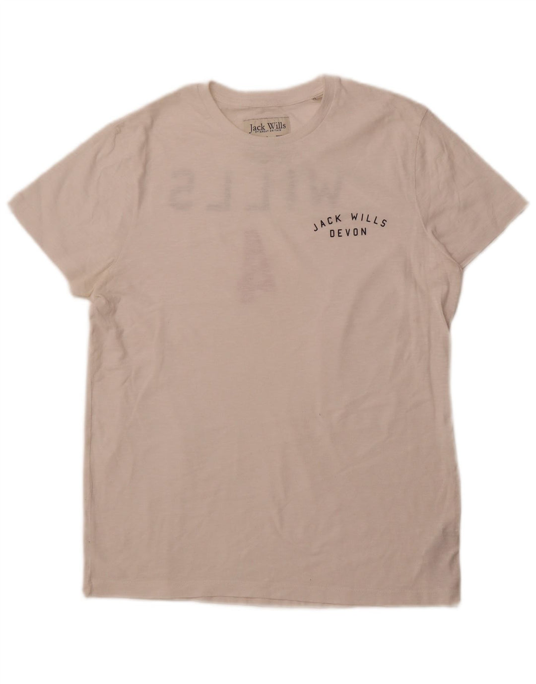 JACK WILLS Muška majica kratkih rukava s grafičkim motivima, veliki bijeli pamuk