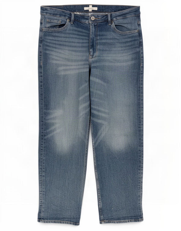 Marks & Spencer ženske ravne traperice visokog struka UK 16 Large W36 L28 Plave