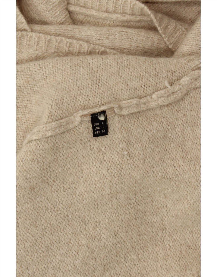 MASSIMO DUTTI Womens Cardigan Sweater UK 16 Large Beige Vintage Massimo Dutti and Second-Hand Massimo Dutti from Messina Hembry 