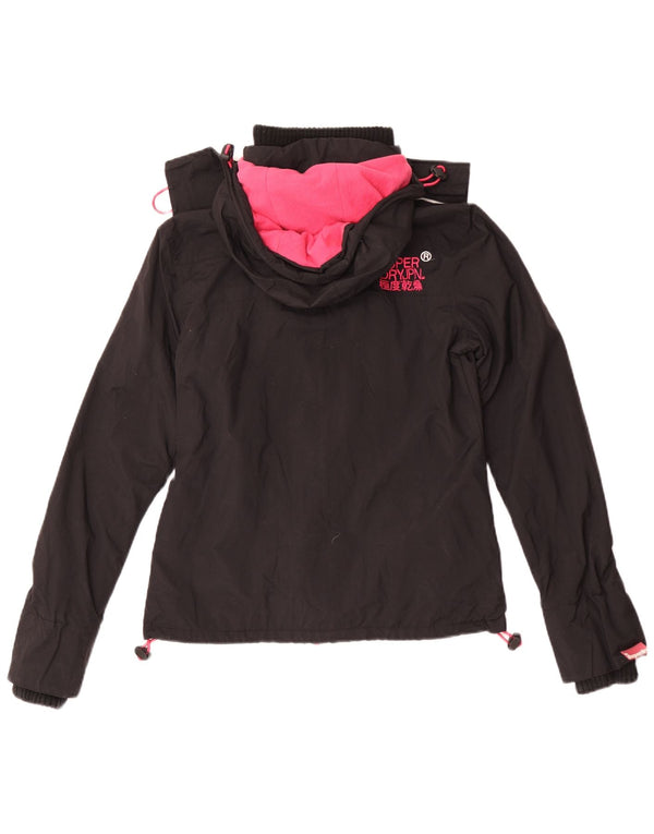 Superdry ženska vjetrovka s kapuljačom UK 4 XS crni najlon