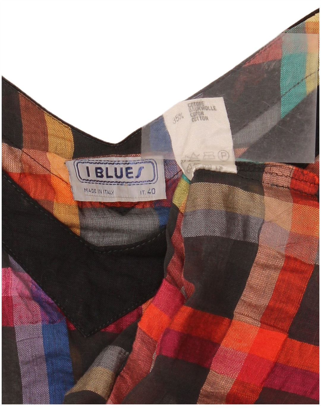 I BLUES Ženska bluza Top IT 40 Small Multicolored Check Linen
