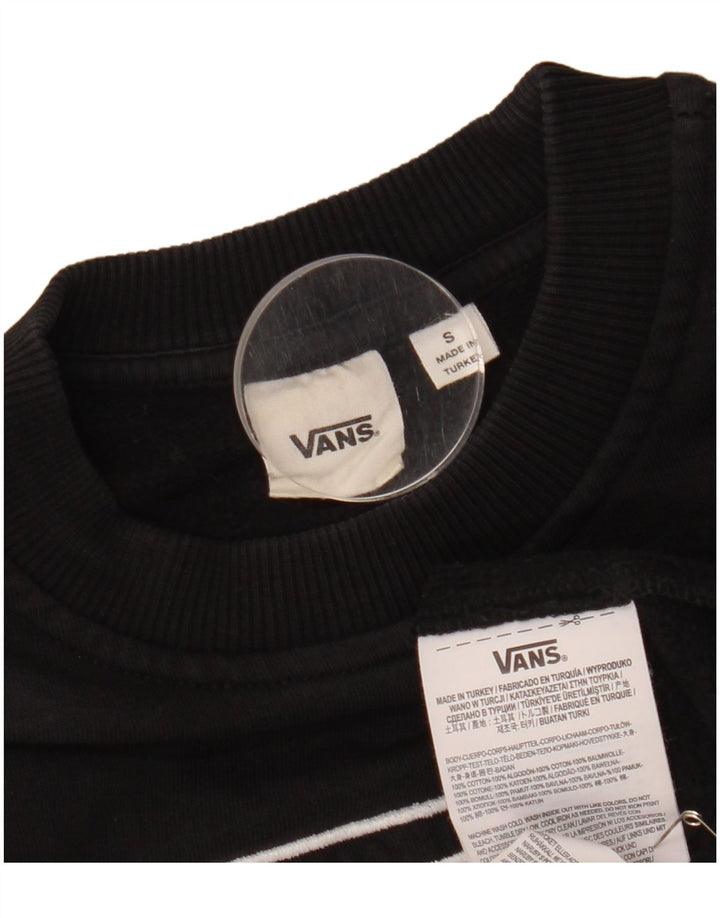 VANS Ženska prekomjerna majica s kratkim rukavima UK 10 Mali crni geometrijski