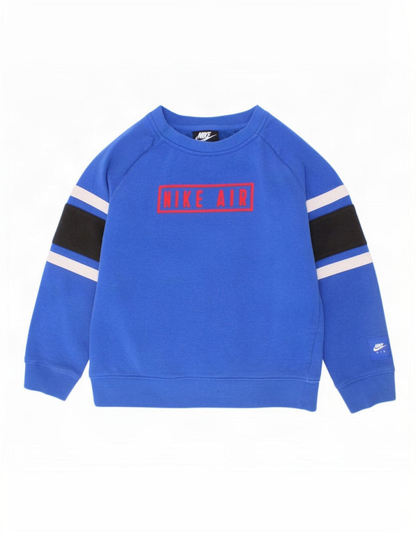 Nike Boys Graphic Sweatshirt Džemper 6-7 godina veliki plavi pamuk u boji